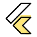 Free Flutter Logo Icon - Download in Colored Outline Style