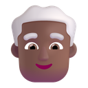 White Hair Color Icon