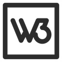 Free W3c Logo Icon - Download in Line Style