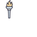 Game, Fire, Flame, Olympic, Torch, Light Icon