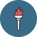 Game, Fire, Flame, Olympic, Torch, Light Icon