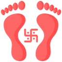 Goddess Laxmi Footprint Icon