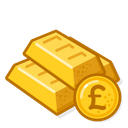 Gold Bar Pound Icon