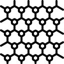 Graphene Atomic Scale Hexagonal Icon