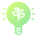 Green Light Bulb Recycling Icon
