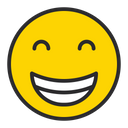 Artboard Grinning Face With Smiling Eyes Happy Icon