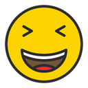 Artboard Grinning Squinting Face Laughing Icon