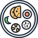 Gujrati Food Gujarati Thali Gujarati Food Plate Icon