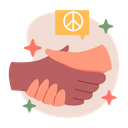 Handshake Peace Stop The War Icon