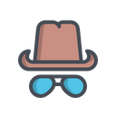 Hat Cap Glass Icon