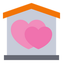 Heart Love House Icon