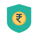 Insurance, Indian, Rupee, Shield, Secure, Security, Money Icon