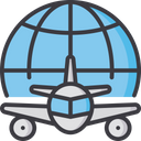 International Flight International Travel World Wide Flight Icon