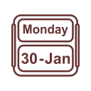 January Calendar Jan Icon