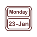 January Calendar Monday Icon