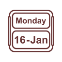 January Calendar Monday Icon