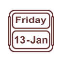 January Calendar Friday Icon