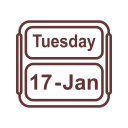 January Calendar Tuesday Icon