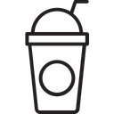 Juice Disposable Glass Straw Icon