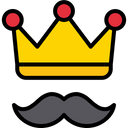 King Dad Father Mustache Icon