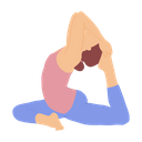 King Pigeon Pose Raja Kapotasana Yoga Icon