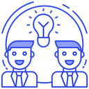 Exchange Of Ideas Knowledge Sharing Share Ideas Icon