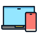 Laptop Phone Connect Icon