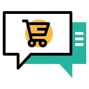 Laptop Chat Shop Icon