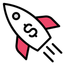 Rocket Launch Finance Icon