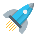 Launch Rocket Development Icon