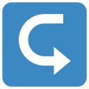 Left Arrow Curving Icon