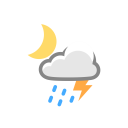 Light Rain Thunder Icon