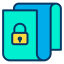 Lock Protected Document Secure File Icon