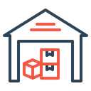 Logistic, Delivery, Shipping, Luggage, Parcel, Boxes, Transport, Warehouse, Godown, Storage, Storehouse Icon