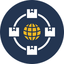 Logistics Network Global Network Logistics Icon