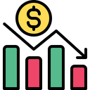 Loss Decrement Graph Icon