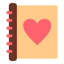 Book Note Love Icon