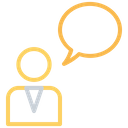 Male, Person, User, Chat, Message, Bubble, Thinking, Idea Icon