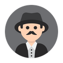 Man Gentleman Mustache Icon