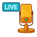 Mic Live Podcast Voice Icon