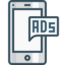 Mobile, Ads, Advertising, Commercial, Marketing, Popup, Chatad Icon