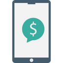 Mobile Chat Customer Service Financial Icon