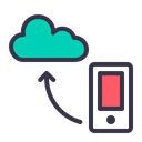 Mobile Cloud Data Icon