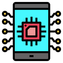 Mobile Chip Processor Icon