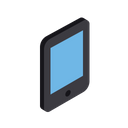Mobile, Smartphone, Tablet, Device, Isometric, Grid, 3d Icon
