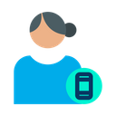 Mobile User Mobile Profile Female Profile Icon