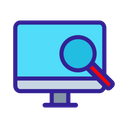 Monitor Magnifying Searching Icon