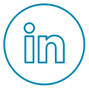 Linkedin Neon Line Icon