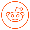 Reddit Neon Line Icon