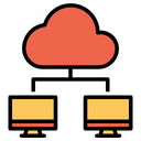 Cloud Computing Network Share Icon